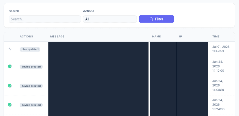Monthly mileage report filters with Generate and Export CSV